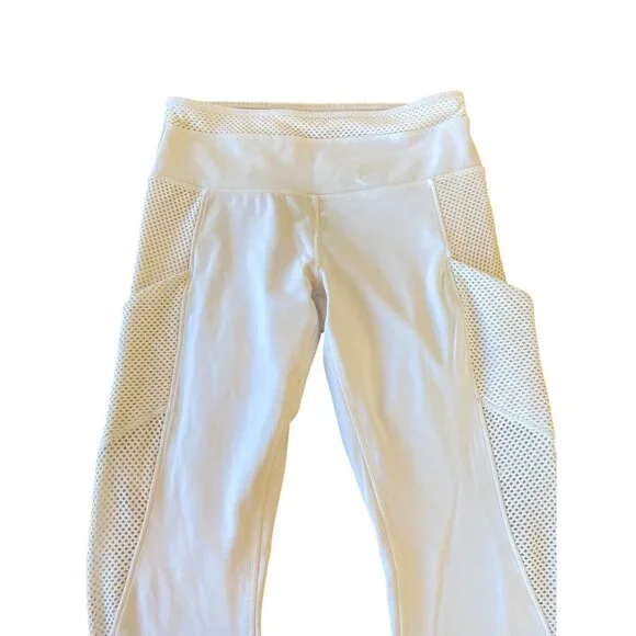 Lululemon Keep Score Tight 28" White Mesh Ventilation Legging *No size tag 8/10? - Picture 10 of 13